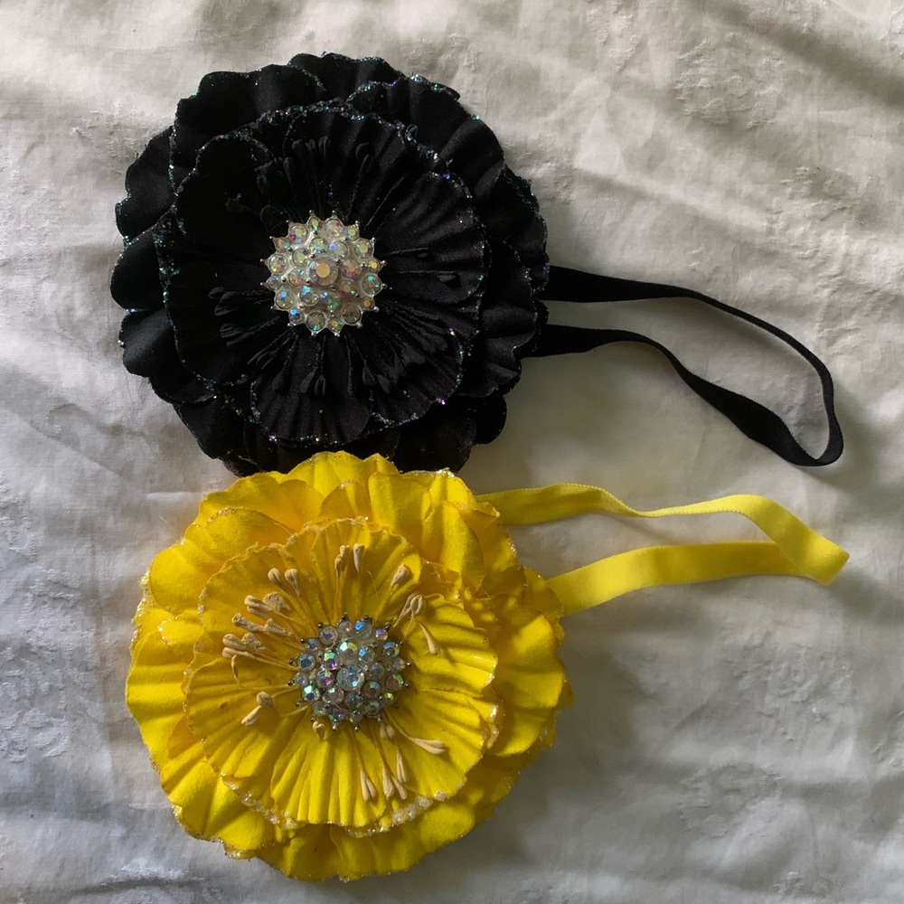 Tieks Black and Yellow Flowers